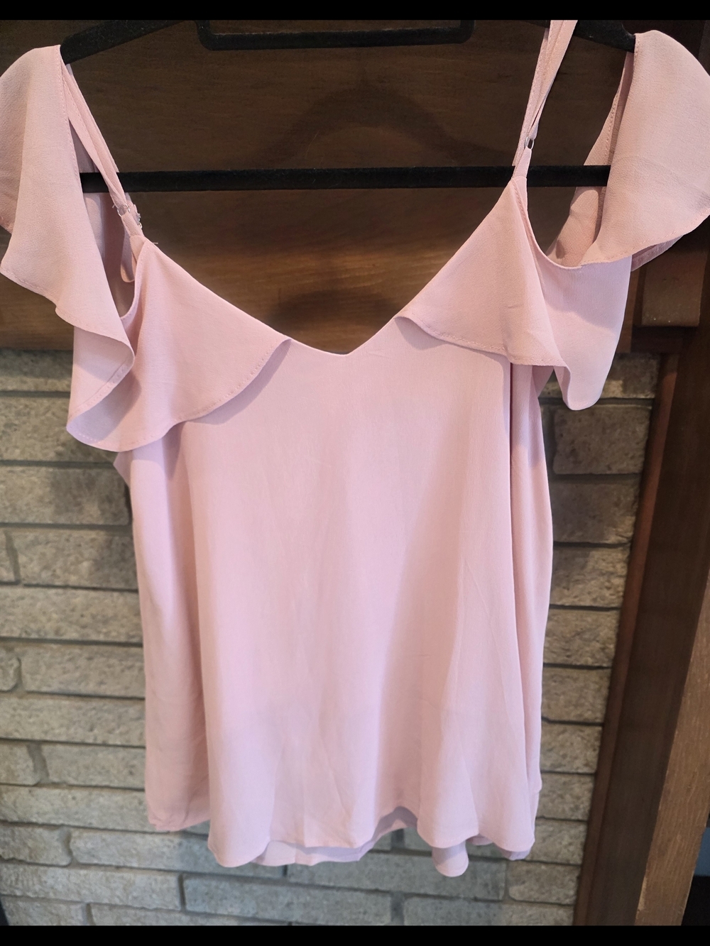 easel Pink Ruffle Top - Picture 6 of 6